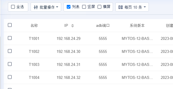 列表模式查看ip